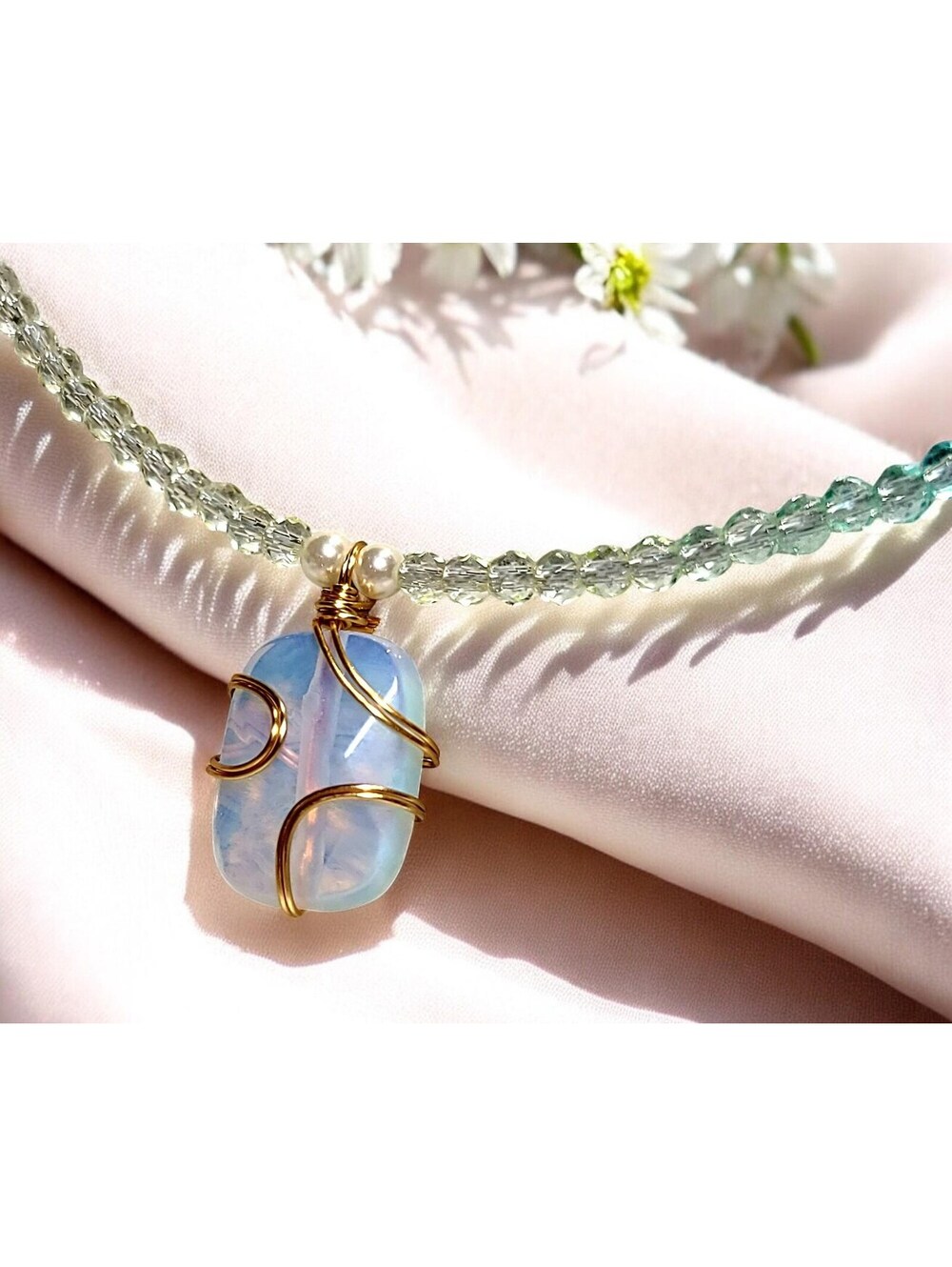Unicorn Colors Necklace (Moonstone & Spinel)